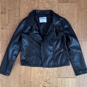 Old Navy Kid’s Sleek Black Faux Leather Jacket